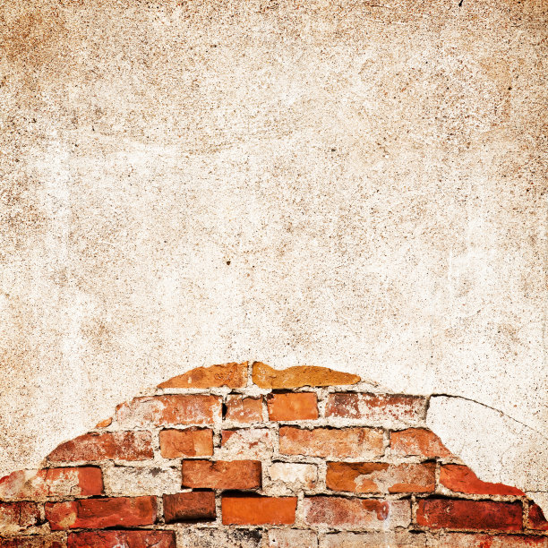 破碎的砖墙背景，石头垃圾纹理图片下载