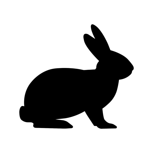 复活节兔子剪影图片下载