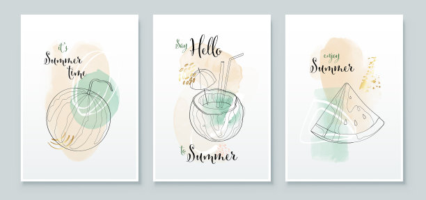 夏季热带墙艺术背景西瓜图片下载