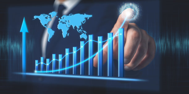 商人画商业成长图。商业发展与策划的成功理念图片下载