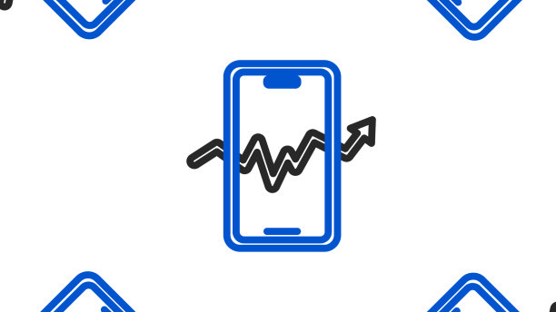 行移动股票交易概念图标孤立图片下载