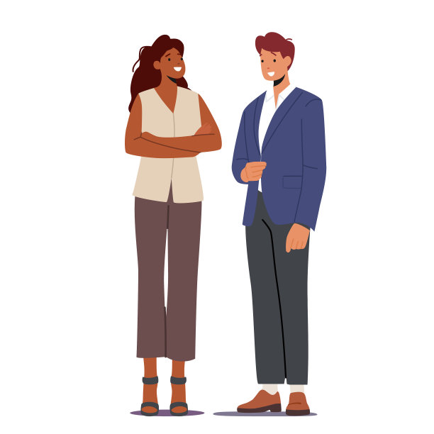 一对男女商业人物在图片下载