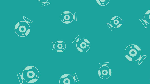 绿色网络摄像头图标隔离无缝图案上图片下载