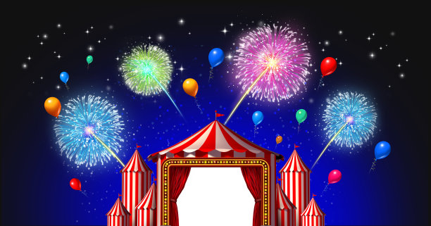 马戏团晚上背景图片下载