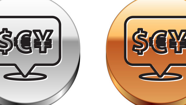 黑线货币兑换图标孤立上图片下载