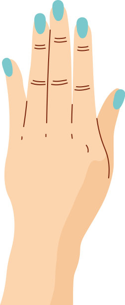 手涂着指甲油的蓝色图片下载