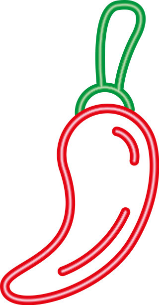 辣椒辣椒霓虹灯风格图片下载