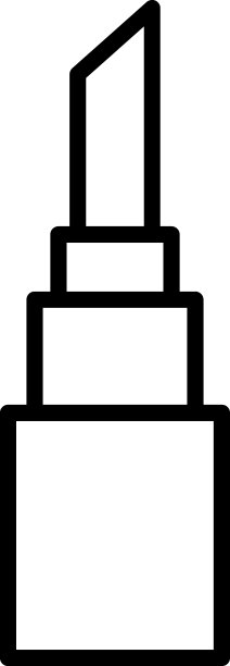 美妆概念。适用于网站、广告、网站等。可编辑的中风。大方管口红线条图标图片下载