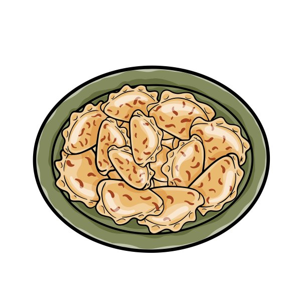 传统的波兰pierogi。饺子，里面有土豆泥。图片下载