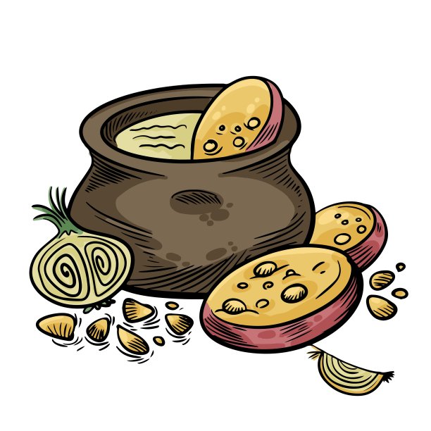 Soupe l 'oignon。传统的法国洋葱汤。图片下载