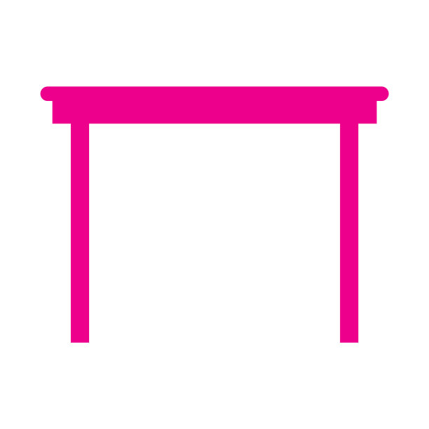 Eps10粉红色木桌或书桌图标图片下载