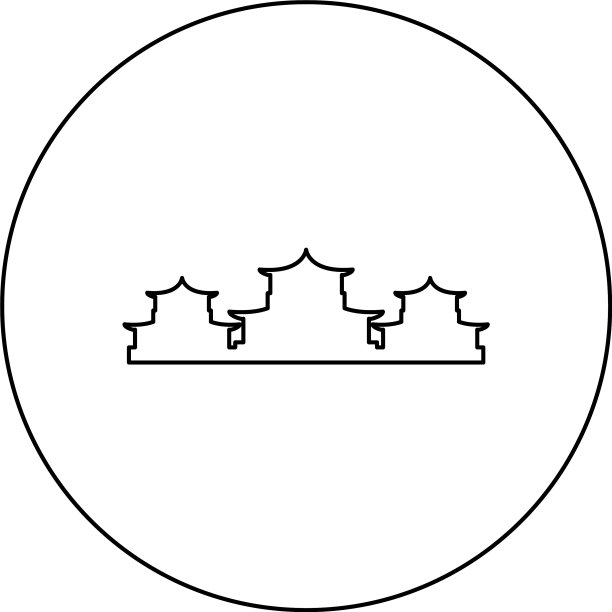 中国传统建筑呈圆形图片下载