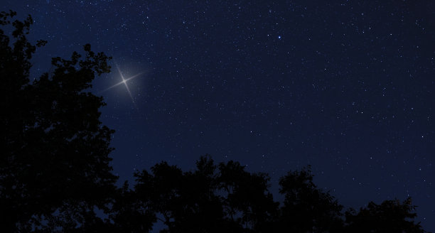 明亮的星夜，有一颗最闪耀图片下载