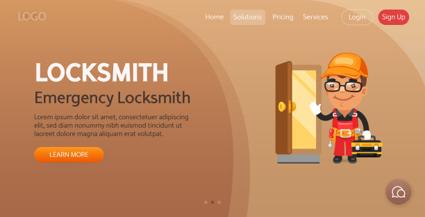 锁匠网站模板图片下载