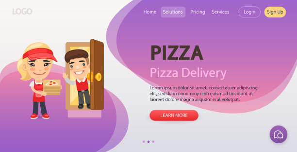 披萨外卖网站模板图片下载