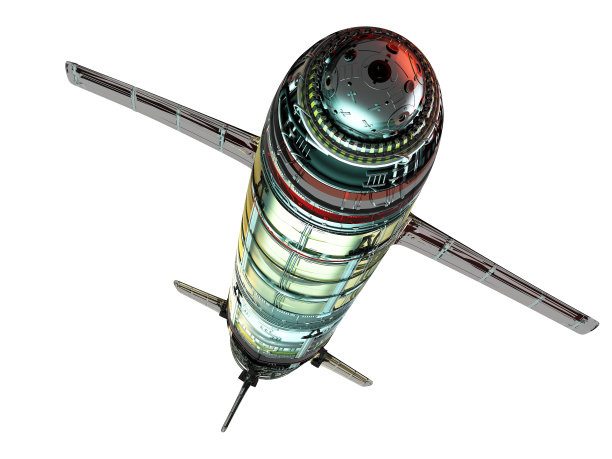 透明的火箭。图片下载