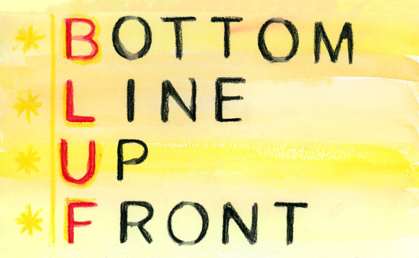 黄色的Bluf原则图片下载