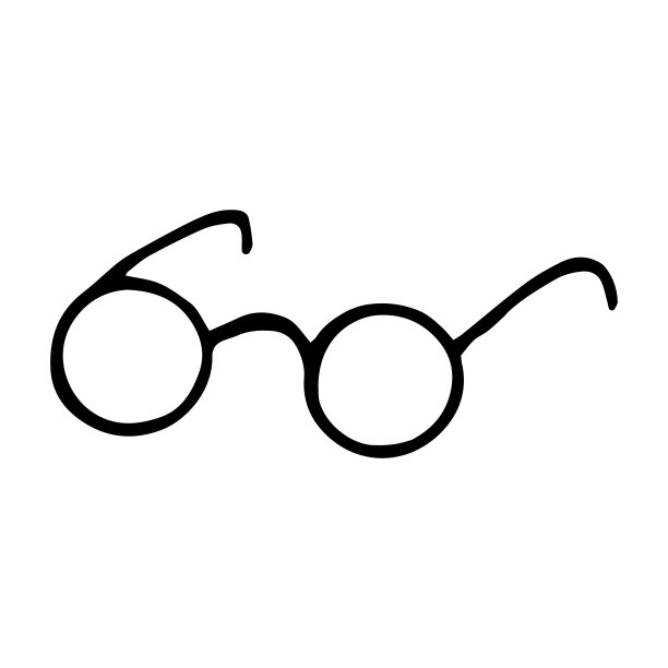 眼镜手绘涂鸦风格。向量,极简主义,单色。图片下载