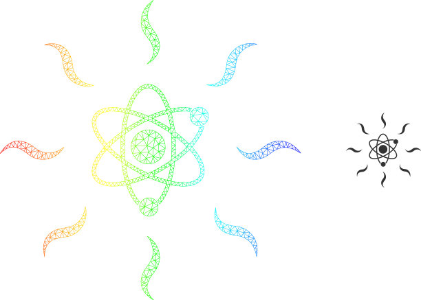 光谱网格梯度量子辐射图标图片下载