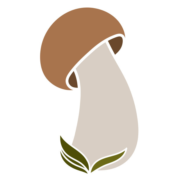 蘑菇简单孤立在白色背景图片下载