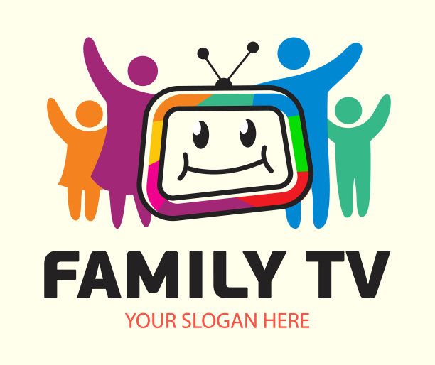 可爱家庭传媒频道数码logo模板图片下载