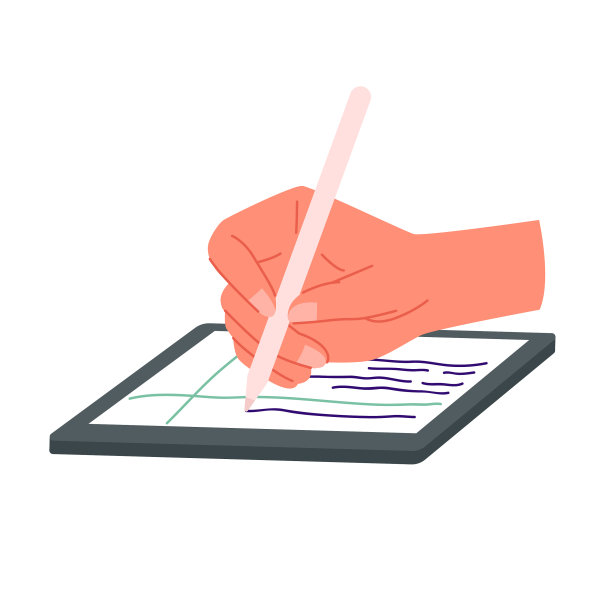 手握手写笔画草图图片下载