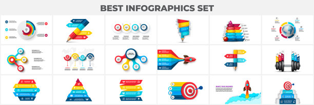 一套信息图表演示幻灯片地球图片下载
