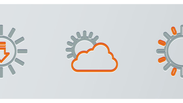 日落和和云的天气图标图片下载