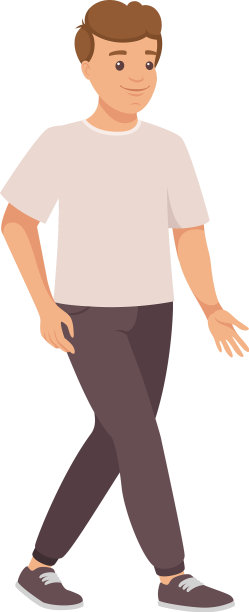 男人性格在休闲裤走动腿图片下载