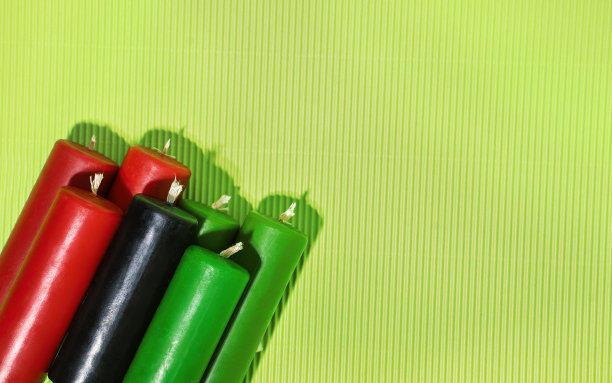 宽扎节横幅上有蜡烛和复印空间图片下载