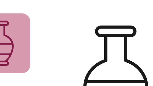 黑色线古代双耳图标孤立在白色上图片下载