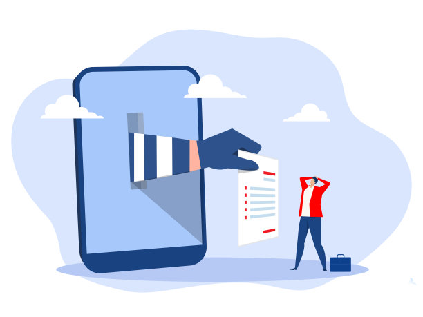 在笔记本电脑的屏幕上出现了警告窗口。病毒、盗版、黑客和安全的概念。PAM邮件概念向量图片下载