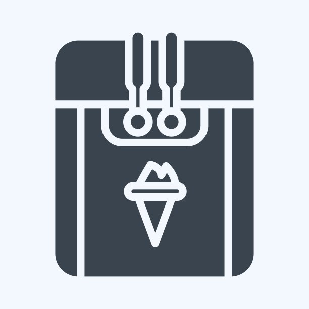 图标冰淇淋机。适用于厨房电器标志。字形风格。简单的设计可编辑。设计模板向量。简单的说明图片下载