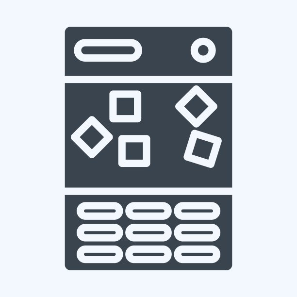 图标制冰机。适用于厨房电器标志。字形风格。简单的设计可编辑。设计模板向量。简单的说明图片下载