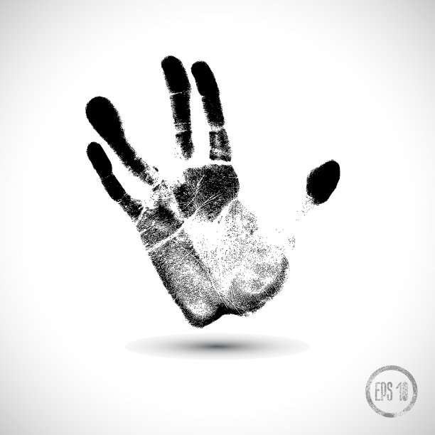 向量的手打印。图片下载