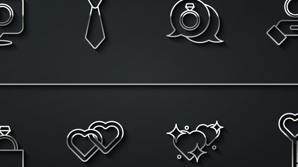 镶线婚戒钻戒订婚两枚图片下载