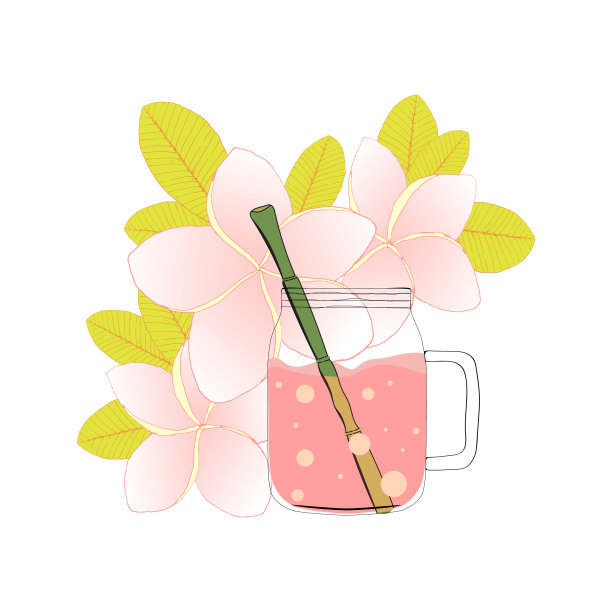 冰沙果汁水果鸡尾酒在梅森杯图片下载