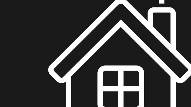 白线圣诞快乐的房子图标孤立上图片下载