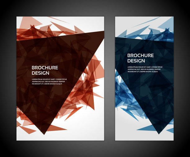 几何红蓝玻璃裂缝结构图片下载