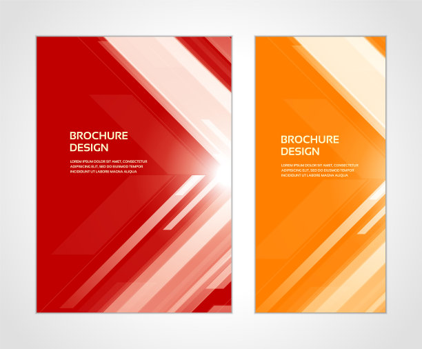 橙色和红色抽象几何条纹数字图片下载