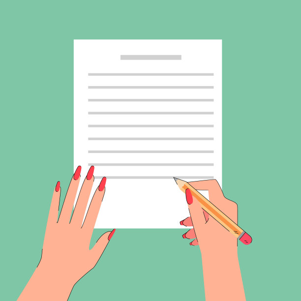 作者的手在书桌上写纸信图片下载