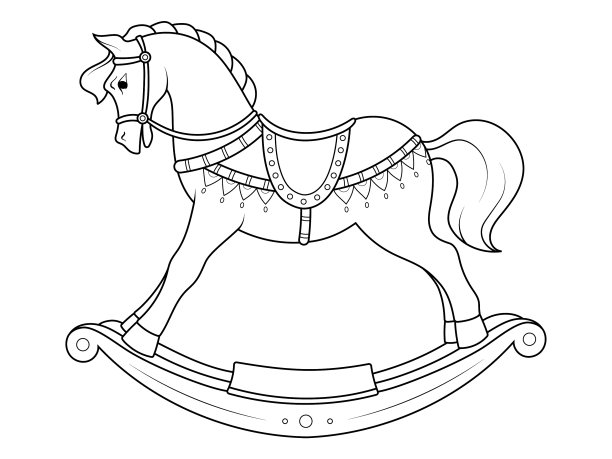 儿童玩具运输木马在鞍图片下载