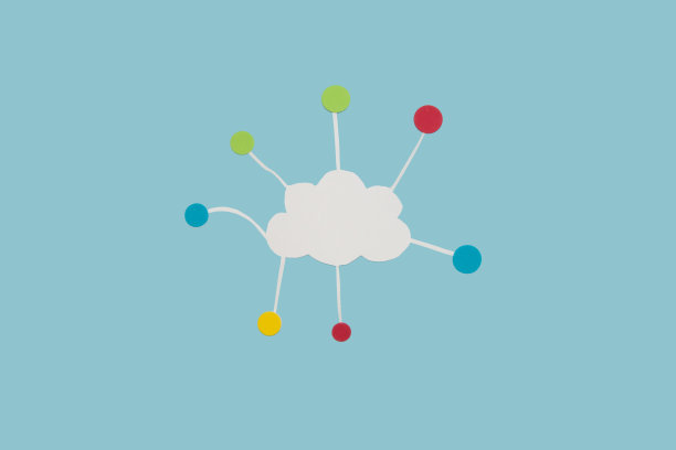 创意设计云加载信息，艺术理念，现代理念，科技艺术背景，复制空间，蓝色背景图片下载