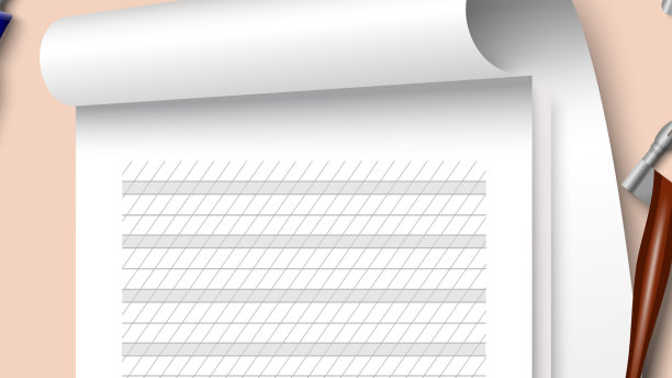 书法用品套装和纸素描本图片下载