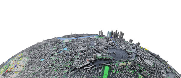 小星球上的城市。体系结构概念图片下载