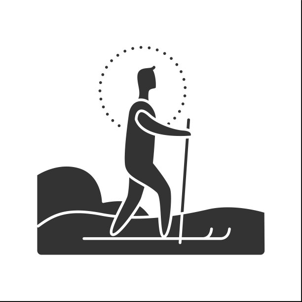 滑雪字形图标图片下载