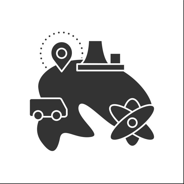 原子旅游象形图标图片下载