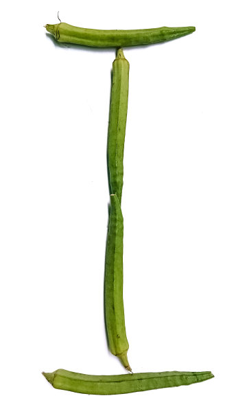 大写字母“I”是由秋葵构成的图片下载