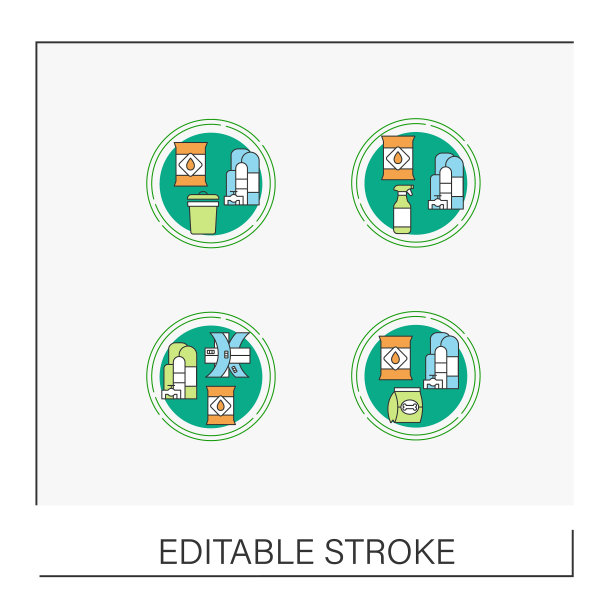 化工概念图标集图片下载