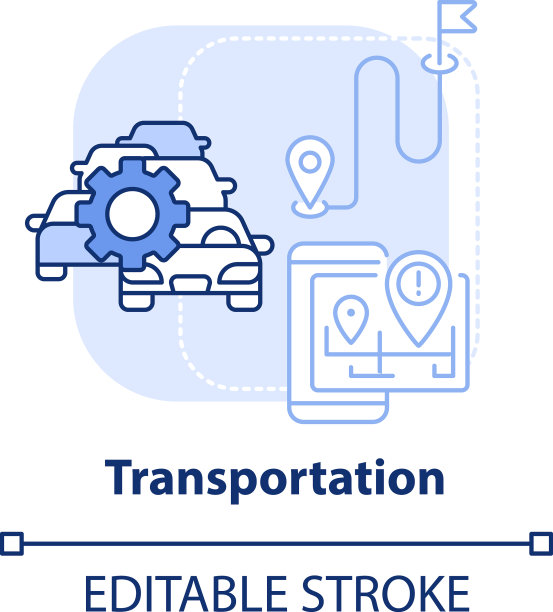 运输淡蓝色概念图标图片下载